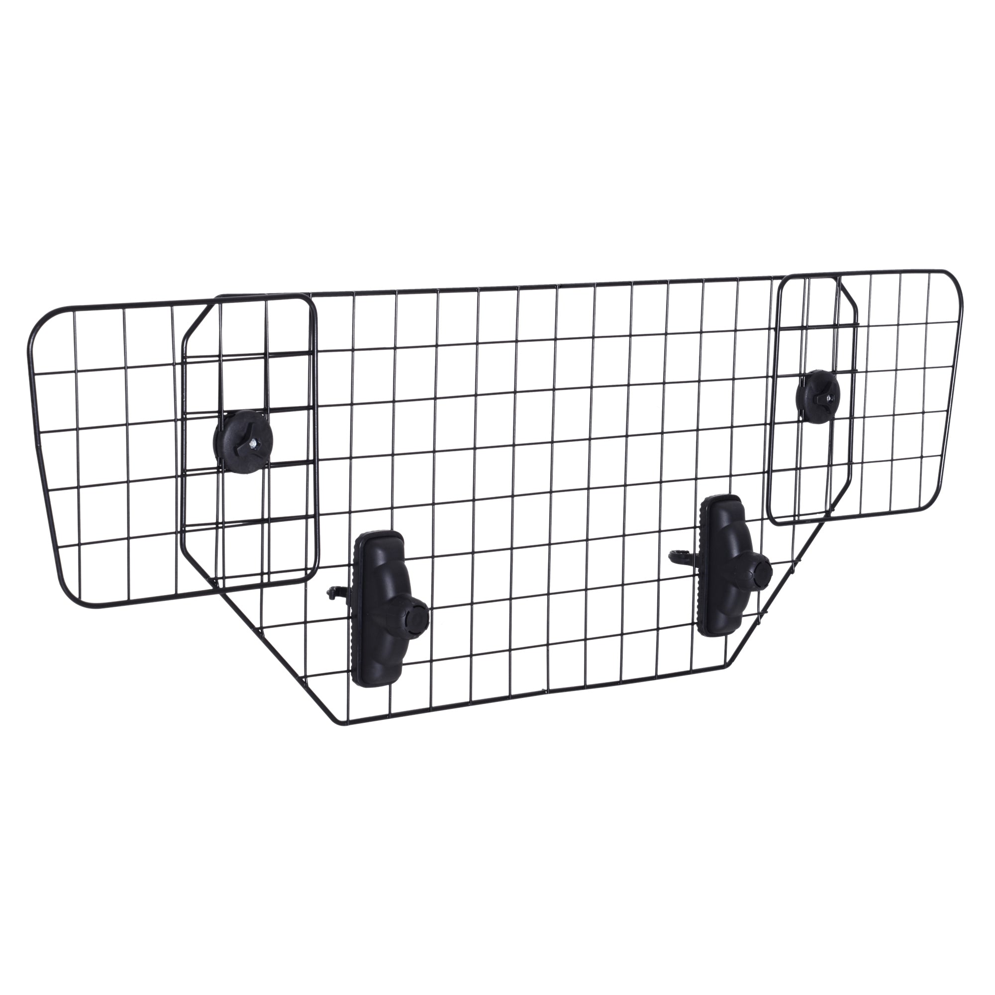 PawHut 35"- 48" Vehicle Pet Barrier Adjustable Dog Fence for Car SUV Truck Universal Fit Expandable Safe Guard Gate Black