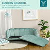 PawHut Dog Couch Pet Sofa Cat Bed with Removable Cushion Wood Legs for Medium and Large Dogs, Green
