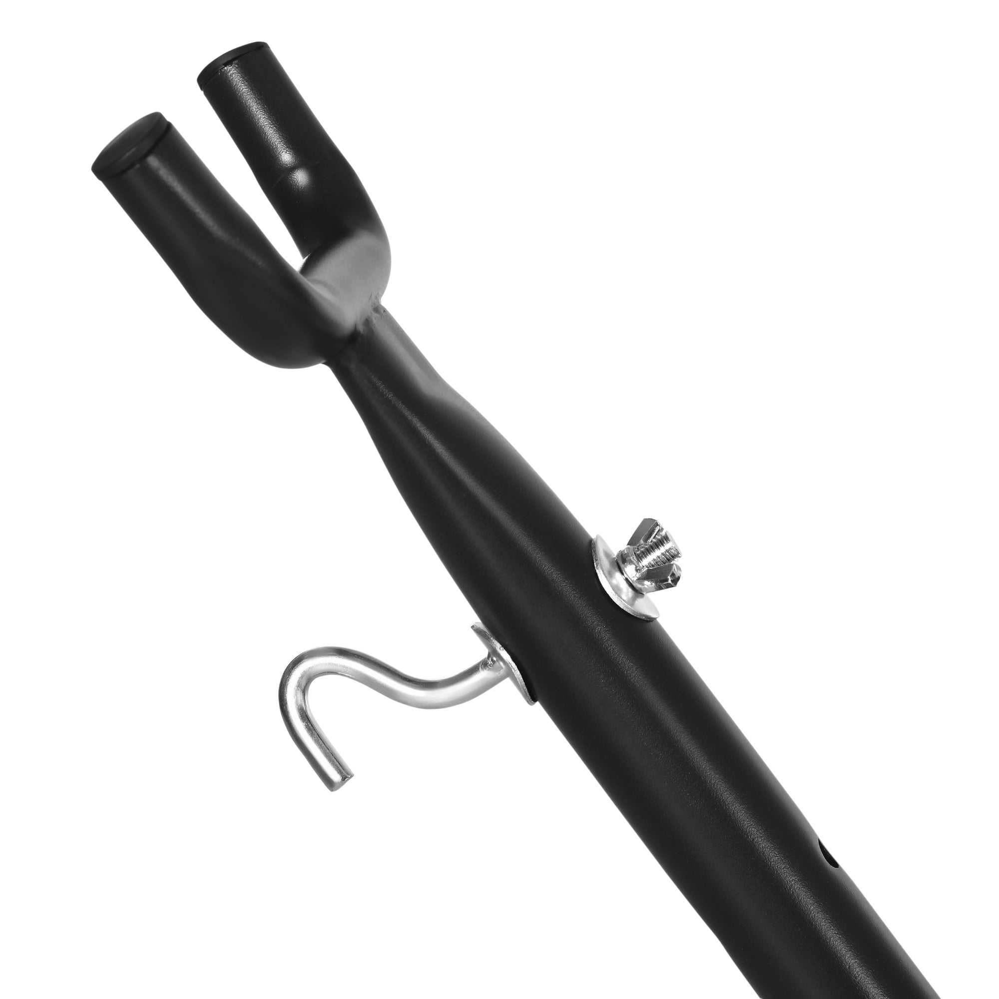 Outsunny 9.2'L Adjustable Hammock Stand Only, Heavy Duty Universal Garden Outdoor Camping Picnic Sun Bed Swing Metal Frame w/ Six Holes to Adjust, Black