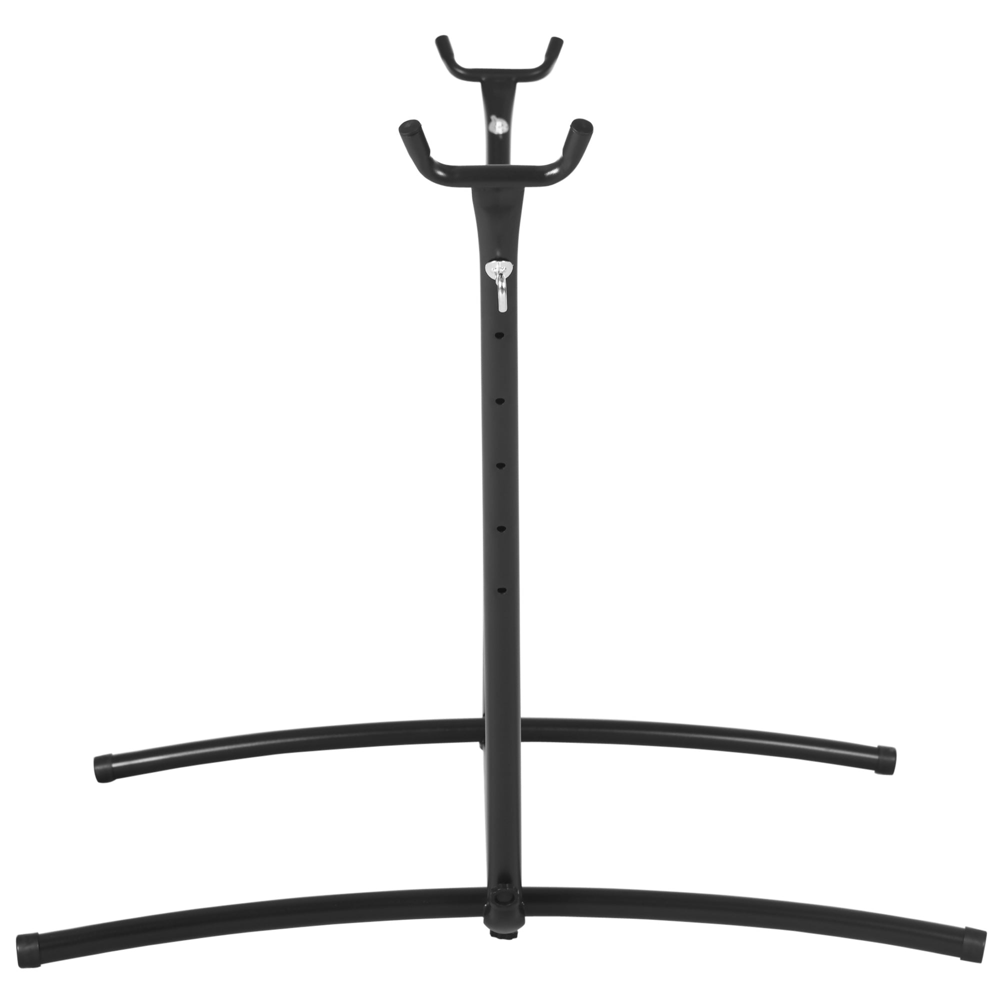 Outsunny 9.2'L Adjustable Hammock Stand Only, Heavy Duty Universal Garden Outdoor Camping Picnic Sun Bed Swing Metal Frame w/ Six Holes to Adjust, Black