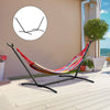 Outsunny 9.2'L Adjustable Hammock Stand Only, Heavy Duty Universal Garden Outdoor Camping Picnic Sun Bed Swing Metal Frame w/ Six Holes to Adjust, Black