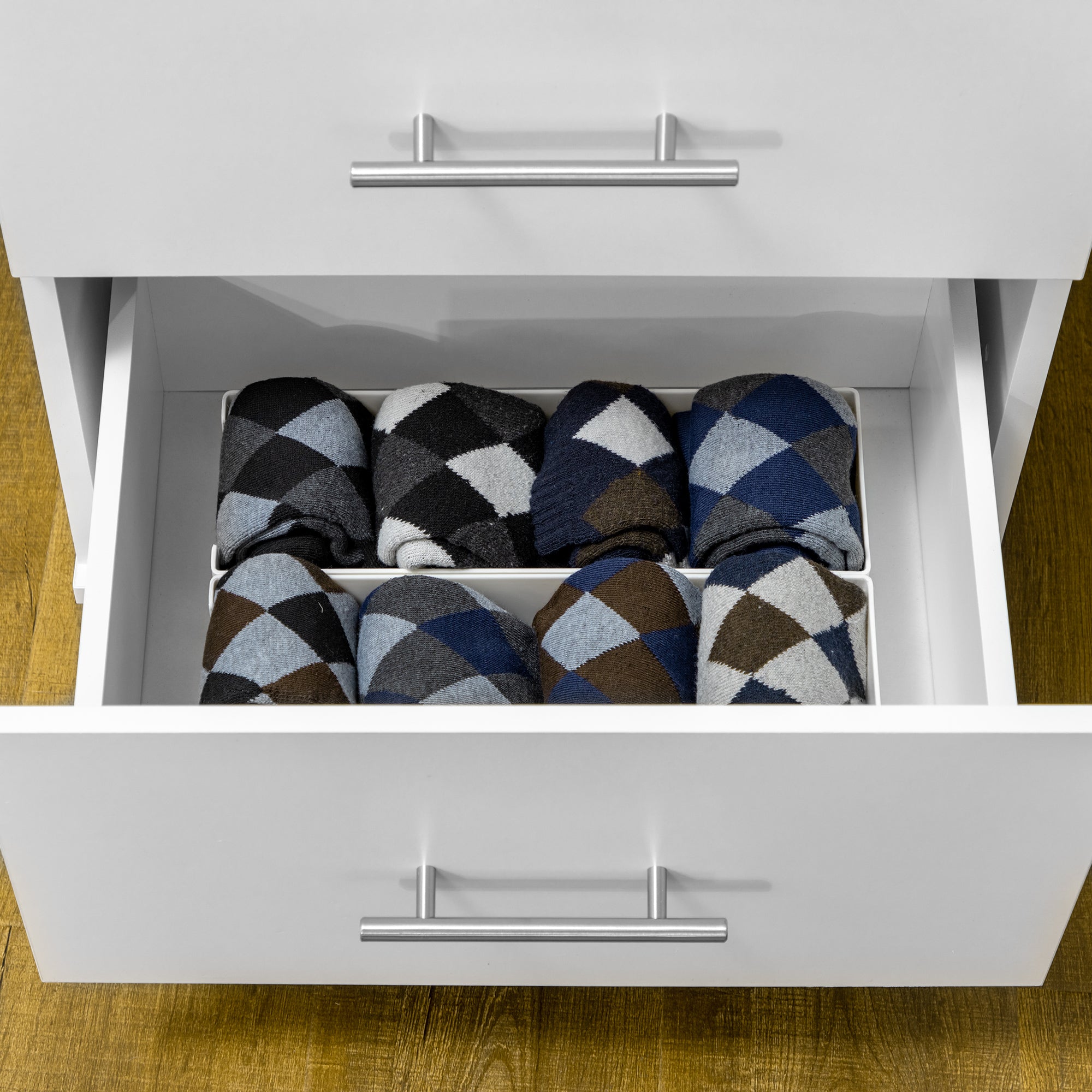 HOMCOM Chest of Drawers, Modern Dresser for Bedroom, 6 Drawer Dresser for Living Room, White