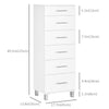 HOMCOM Chest of Drawers, Modern Dresser for Bedroom, 6 Drawer Dresser for Living Room, White