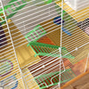 PawHut 5 Tiers Hamster Cage Portable Animal Travel Carrier Habitat with Exercise Wheels Play Tube Water Bottle Dishes House Ladder for Gerbils, Orange