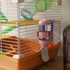 PawHut 5 Tiers Hamster Cage Portable Animal Travel Carrier Habitat with Exercise Wheels Play Tube Water Bottle Dishes House Ladder for Gerbils, Orange