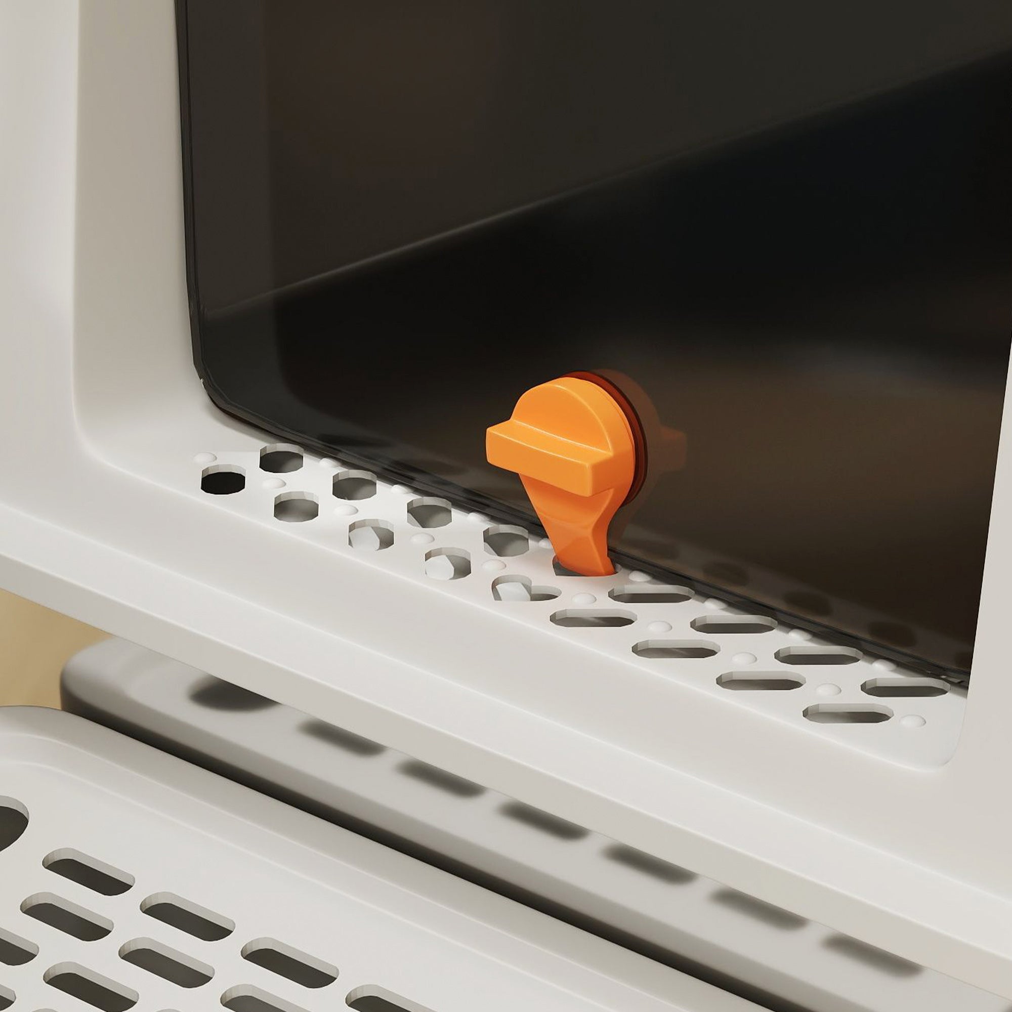 PawHut Stainless Steel Cat Litter Box with Lid, Metal Litter Pan Tray with High Sided, Scoop, 34.5L, Easy Clean, Non-Sticky & Anti-Leakage, Light Grey