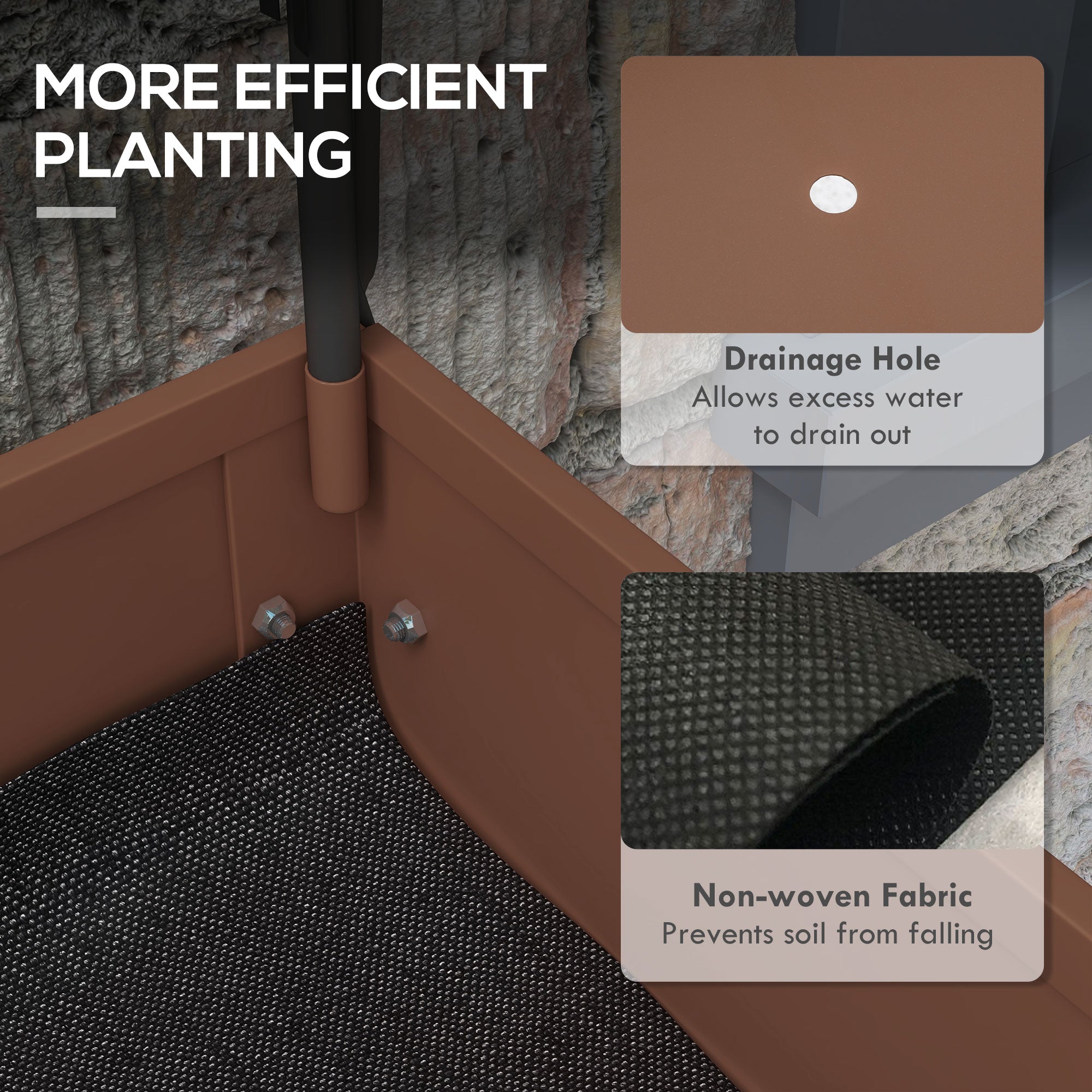 Outsunny Raised Garden Bed with Greenhouse Cover and Zippered Roll-up Door, 3' x 1' x 4' Mobile Elevated Planter Box on Wheels with Shelf for Vegetables, Flowers, Herbs, Brown