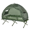 Outsunny Hiking Tent Camping Bed Cot Combo Portable w/ Sleep Bag Mattress