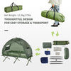 Outsunny Hiking Tent Camping Bed Cot Combo Portable w/ Sleep Bag Mattress