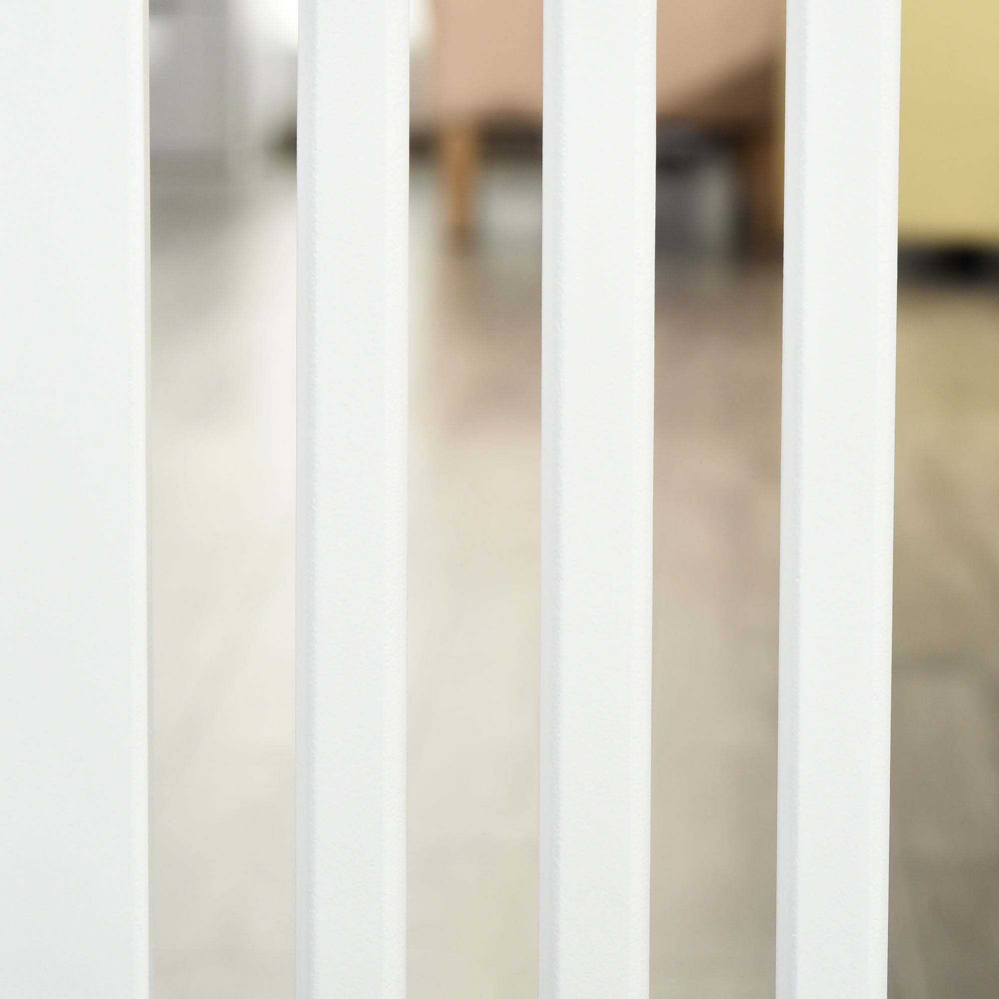 PawHut Free Standing Wooden Pet Gate Indoor Dog Barrier Foldable Step Over Doorway Fence Safety Gate with Open Door Z Shape 4 Panel