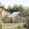 PawHut Metal Chicken Coop, Walk-in Large Chicken Run, Poultry Cage for Backyard Hen, Duck, Rabbit with Water- and UV-Protection Cover, for 8-12 Chickens, 9.8' x 13.1' x 6.6'