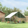 PawHut Metal Chicken Coop, Walk-in Large Chicken Run, Poultry Cage for Backyard Hen, Duck, Rabbit with Water- and UV-Protection Cover, for 8-12 Chickens, 9.8' x 13.1' x 6.6'