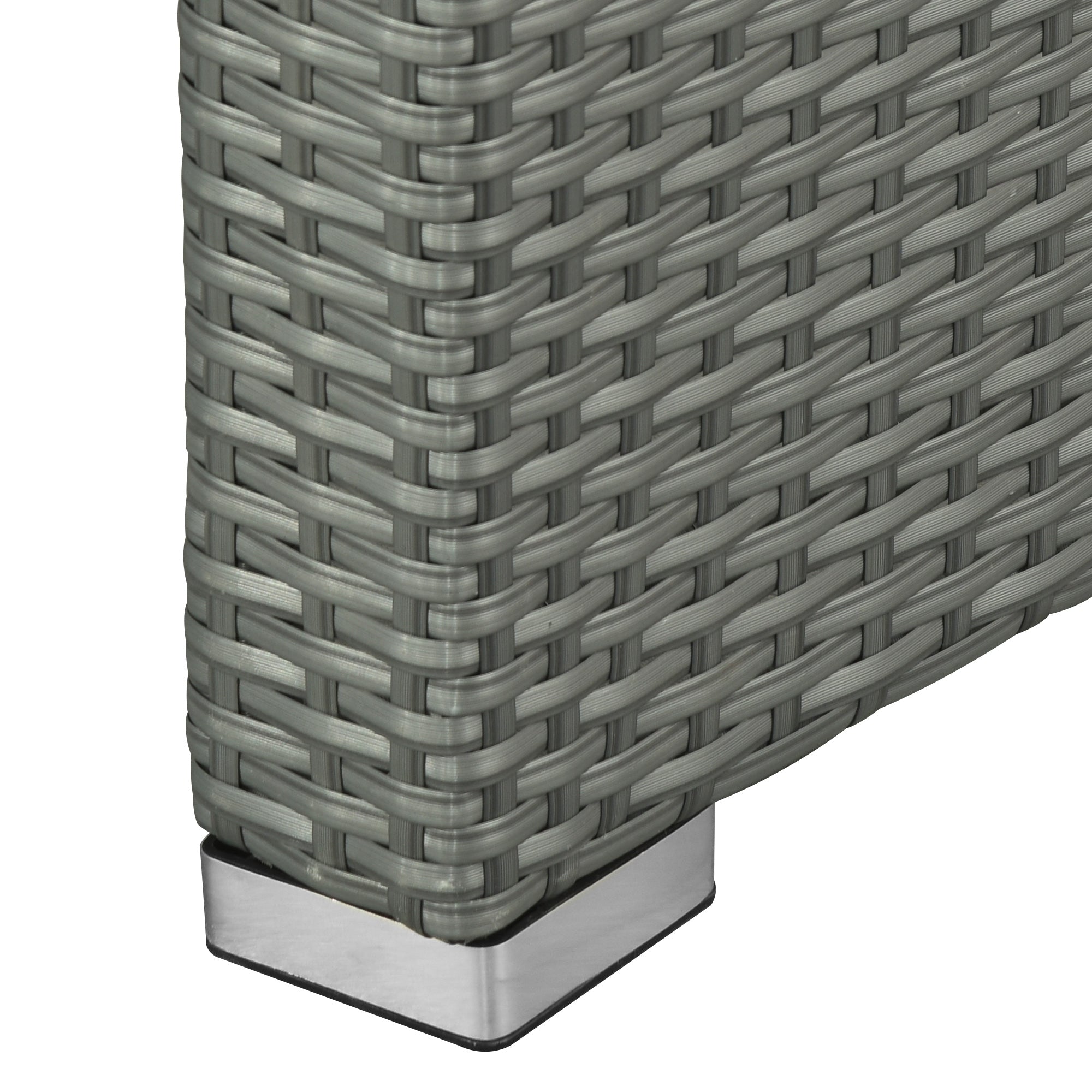 Outsunny Patio Furniture with Cushions, 6 Pieces PE Wicker Patio Sectional Furniture Conversation Set w/ a Three-Seat Sofa, 2 Recliner Chairs, 2 Footstools & Table, Grey