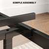 HOMCOM Full Bed Frame, Metal Platform Bed Frame with Headboard and Footboard, Steel Slat Support, Underbed Storage, No Box Spring Needed, Easy Assembly, Black