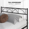 HOMCOM Full Bed Frame, Metal Platform Bed Frame with Headboard and Footboard, Steel Slat Support, Underbed Storage, No Box Spring Needed, Easy Assembly, Black