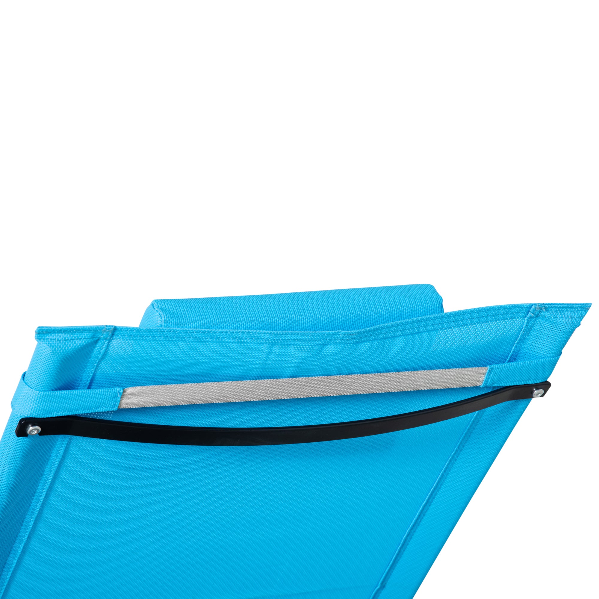 Outsunny Patio Rocking Chair with Mesh Fabric, Outdoor Rocking Sling Sun Lounger with Removable Headrest and Side Pocket for Garden, Deck, Lawn, Dark Blue