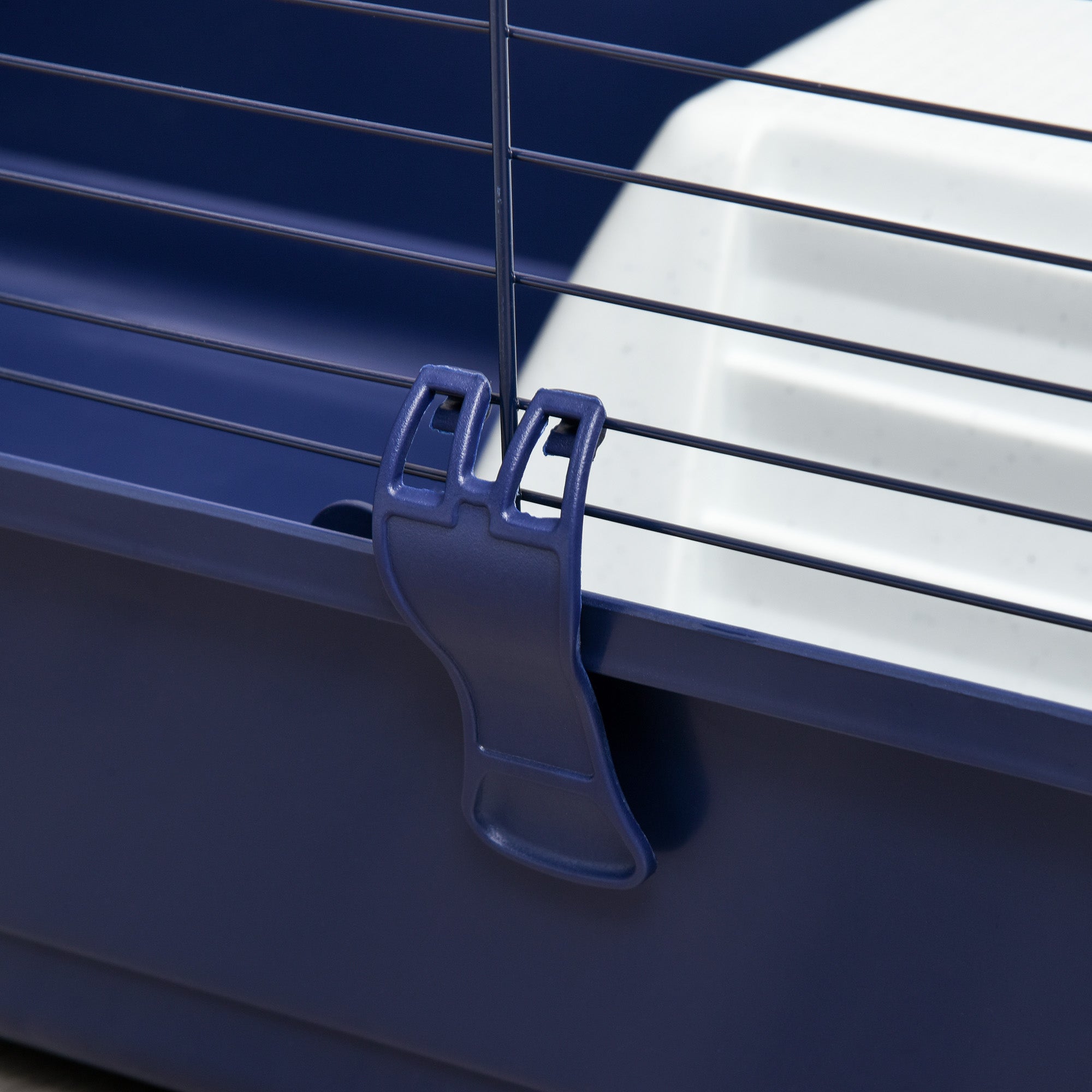 PawHut Small Animal Cage Deluxe Pet Habitat Rolling Rabbit Hutch for Bunny Guinea Pig Pet Mink Chinchilla with Detachable Stand Storage Shelf Accessories