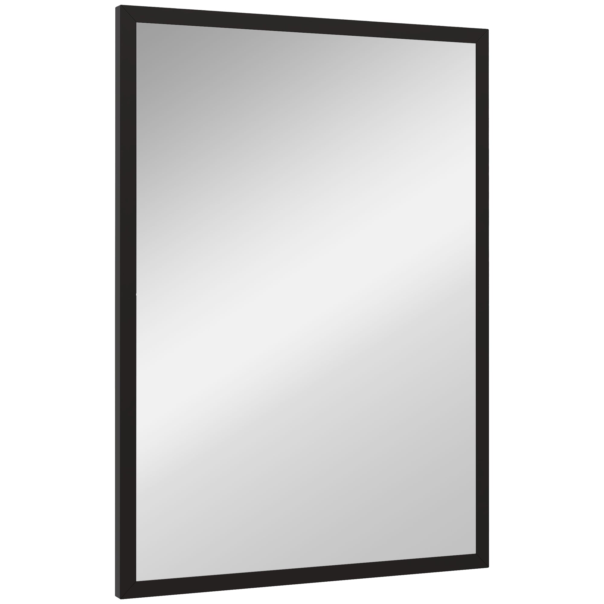 HOMCOM 22" x 30" Wall Mirror, Rectangular Bathroom Mirror for Living Room, Bedroom, Entryway, Home Decor, Hangs Horizontally and Vertically, Black