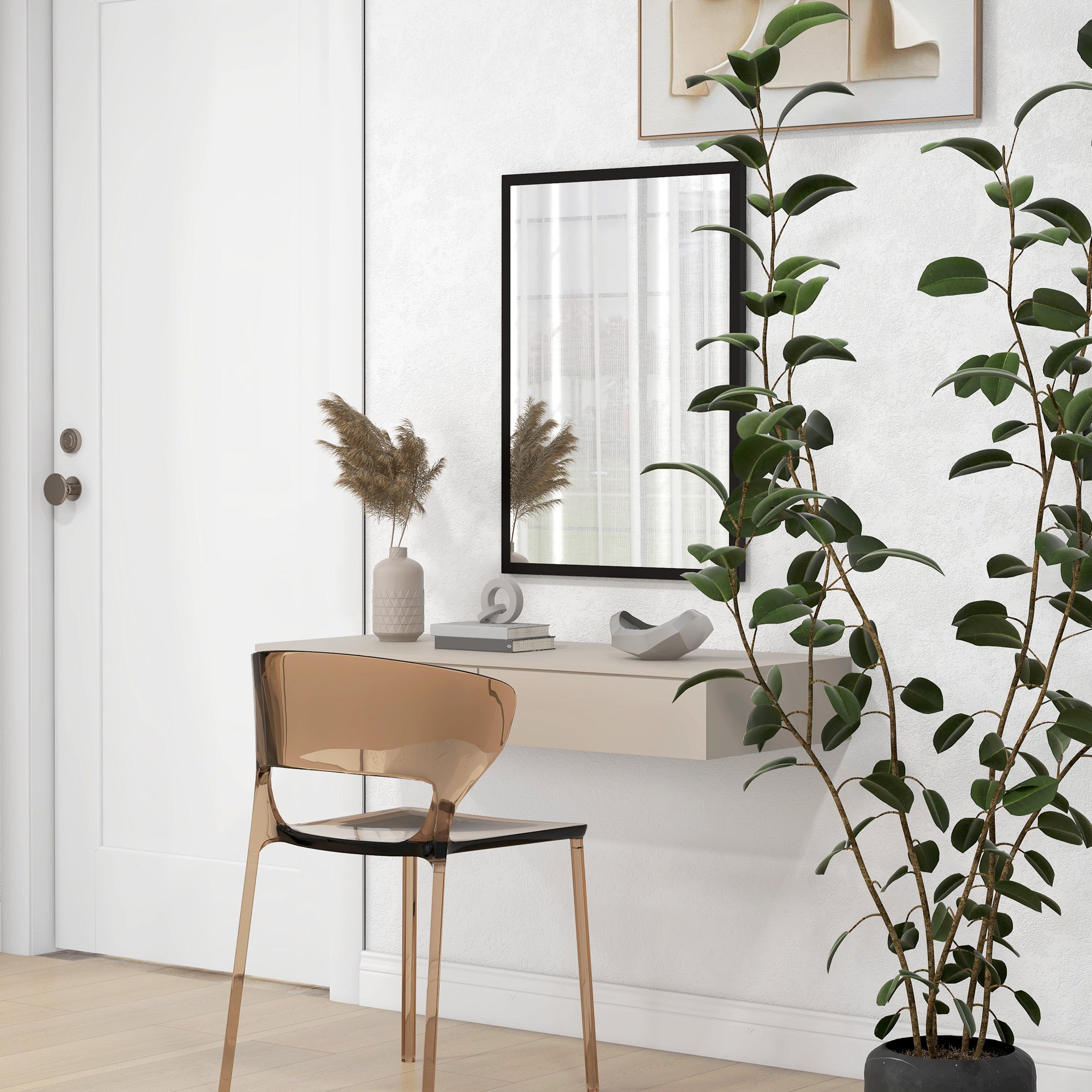 HOMCOM 22" x 30" Wall Mirror, Rectangular Bathroom Mirror for Living Room, Bedroom, Entryway, Home Decor, Hangs Horizontally and Vertically, Black