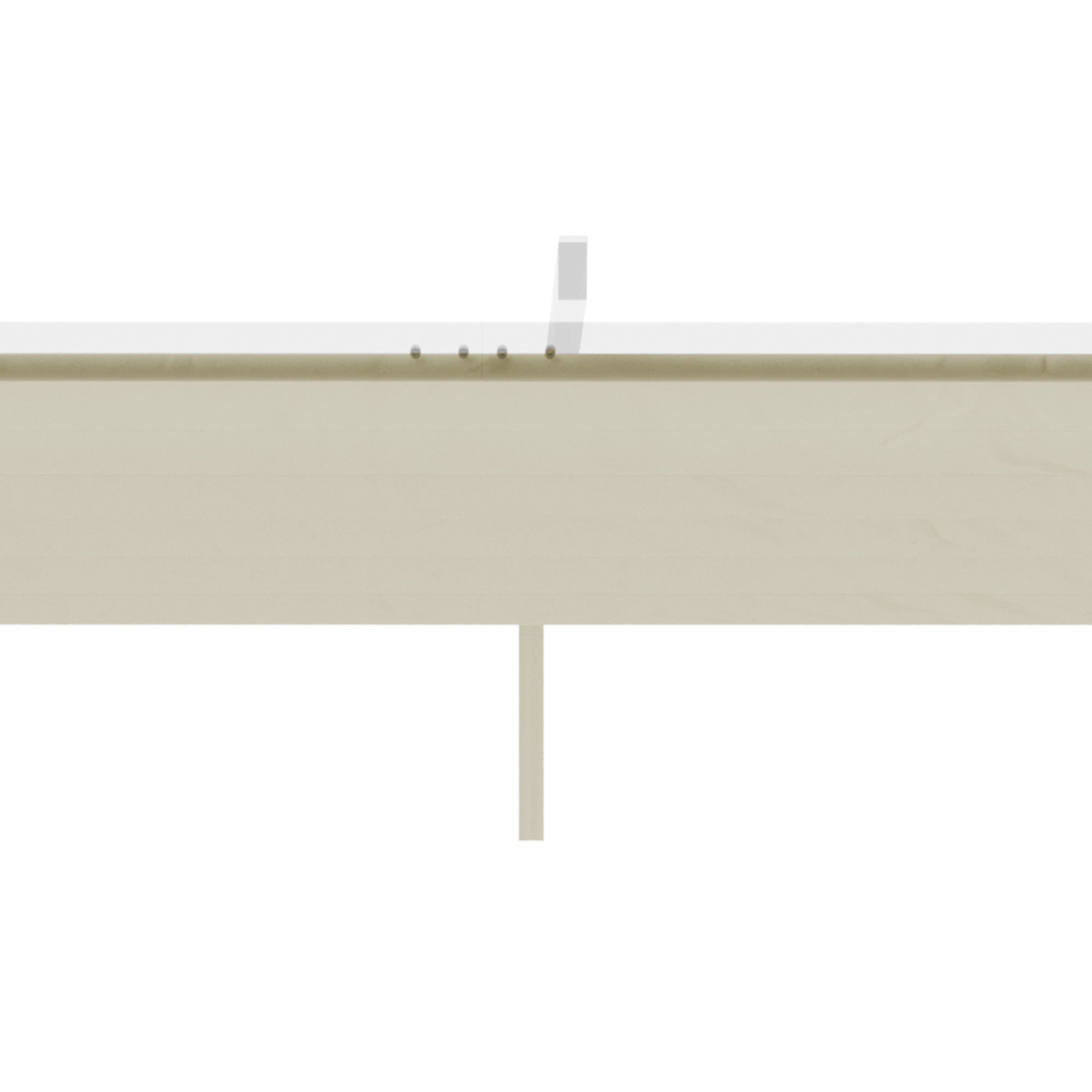 Outsunny Retractable Replacement Pergola Canopy for 10' x 10' Pergola, Pergola Cover Replacement, Cream White