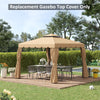 Outsunny 9.8' x 9.8' Gazebo Replacement Canopy, Gazebo Top Cover with Double Vented Roof for Garden Patio Outdoor TOP ONLY, Khaki