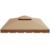 Outsunny 9.8' x 9.8' Gazebo Replacement Canopy, Gazebo Top Cover with Double Vented Roof for Garden Patio Outdoor TOP ONLY, Khaki