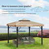 Outsunny 9.8' x 9.8' Gazebo Replacement Canopy, Gazebo Top Cover with Double Vented Roof for Garden Patio Outdoor TOP ONLY, Khaki