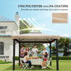 Outsunny 9.8' x 9.8' Gazebo Replacement Canopy, Gazebo Top Cover with Double Vented Roof for Garden Patio Outdoor TOP ONLY, Khaki