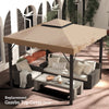 Outsunny 9.8' x 9.8' Gazebo Replacement Canopy, Gazebo Top Cover with Double Vented Roof for Garden Patio Outdoor TOP ONLY, Khaki