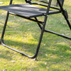 Outsunny Set of 4 Portable Folding Recliner Outdoor Patio Chaise Lounge Chair with Adjustable Backrest, Black