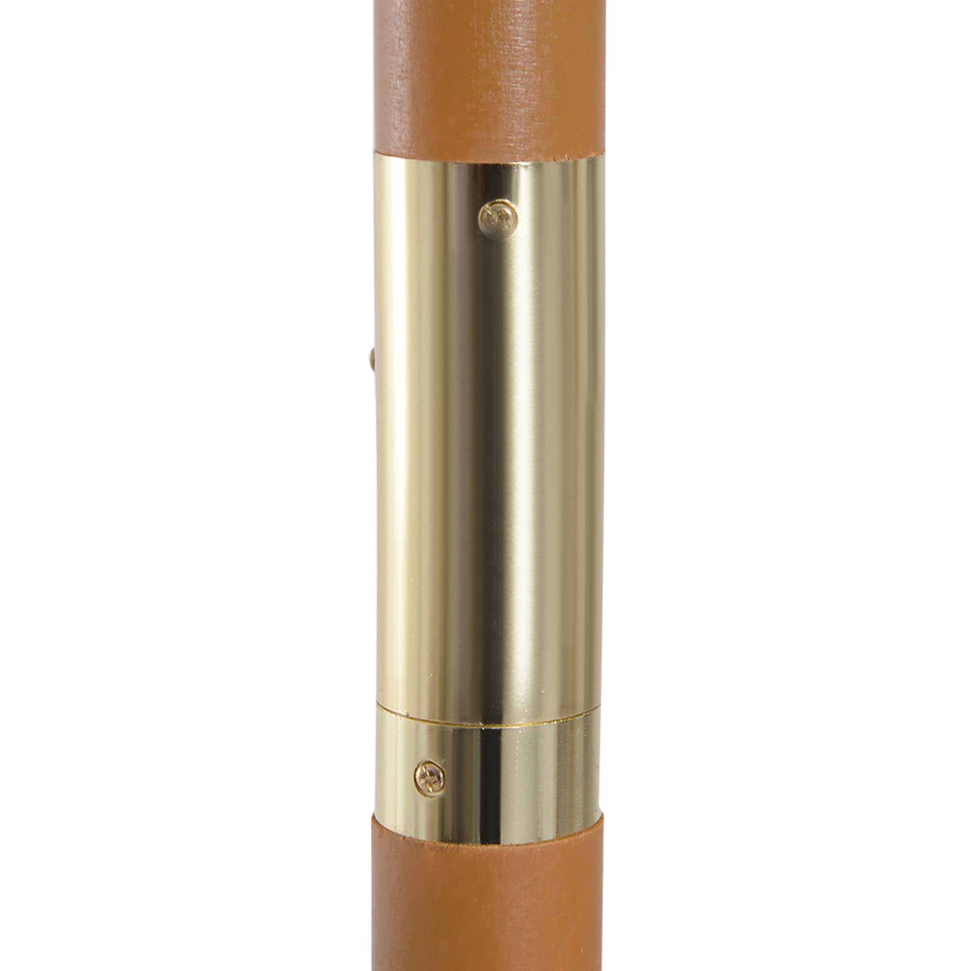 Outsunny 10' x 8' Bamboo Wooden Round Market Patio Sun Umbrella Garden Parasol Outdoor Sunshade Canopy, Cream White