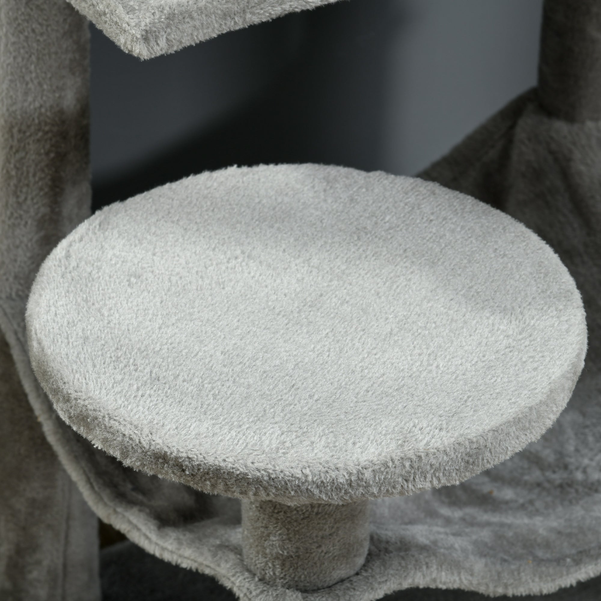 PawHut Tall Cat Tree for Indoor Cats, 57" Multi-Level Cat Tower with Hammock, Cat Bed, Cat Condo with Sisal Scratching Posts, Grey