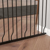 PawHut 30"- 57" Extra Wide Dog Gate with Door, Double Locking System, Easy Install Pet Gate for Stairs, Hallways, and Doorways, Black