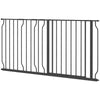 PawHut 30"- 57" Extra Wide Dog Gate with Door, Double Locking System, Easy Install Pet Gate for Stairs, Hallways, and Doorways, Black
