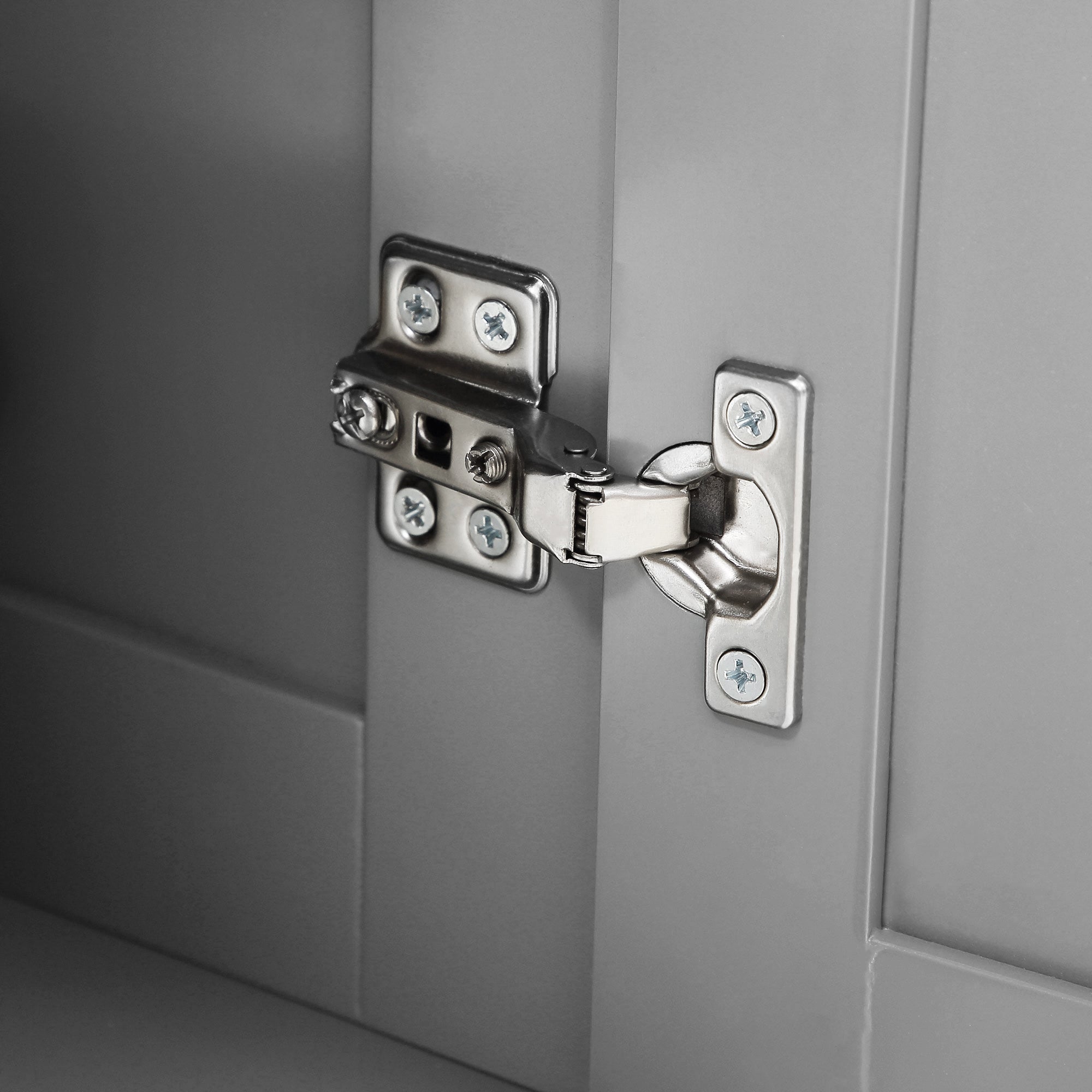 HOMCOM Kitchen Island with Storage, Rolling Kitchen Cart on Wheels with Stainless Steel Top, 2 Drawers, 2 Cabinets, Spice Rack, Knife and Towel Rack, Grey