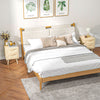 HOMCOM Boho Design Nightstand Set of 2, Side End Table with 2 Drawers, for Bedroom, Natural Wood Effect