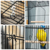 PawHut 36" Bird Cage for Finches, Canaries Budgies, Parrot Cage with Accessories, Handle, Black