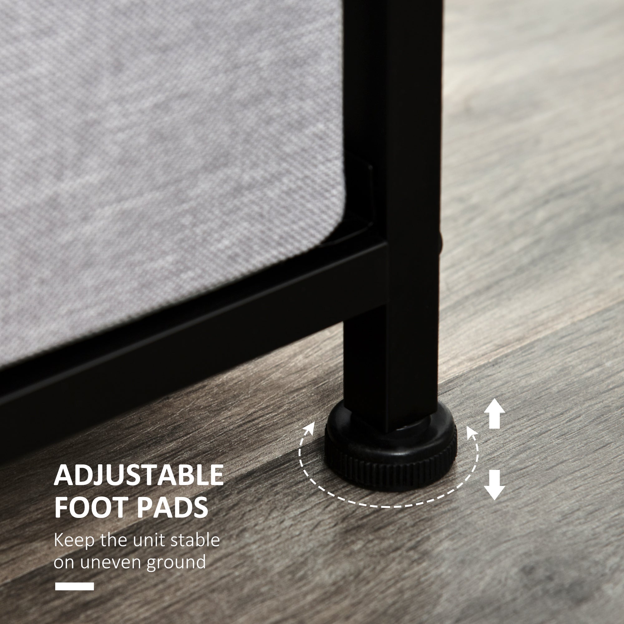 HOMCOM Dresser for Bedroom with 8 Drawers, 3-Tier Fabric Chest of Drawers, Tall Dresser Storage Tower with Steel Frame and Wooden Top for Closets, Nursery Room, Grey