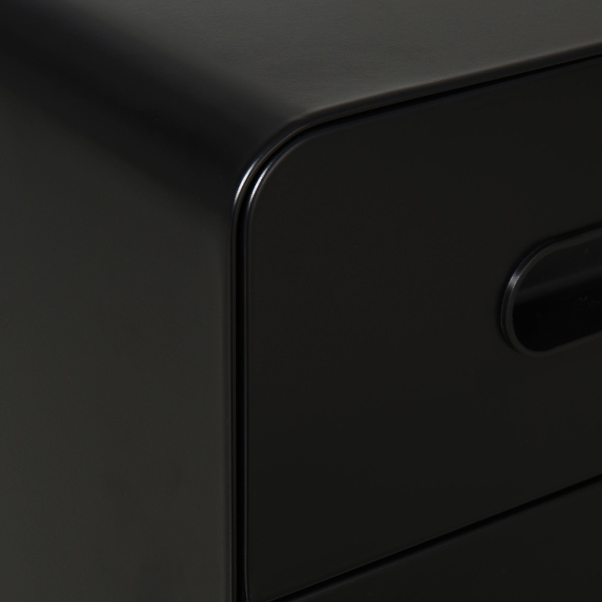 Vinsetto 3 Drawer Vertical Filing Cabinet with Lock and Wheels, Under Desk Mobile File Cabinet for Legal, A4, Letter Size, Steel Frame for Home Office, Black