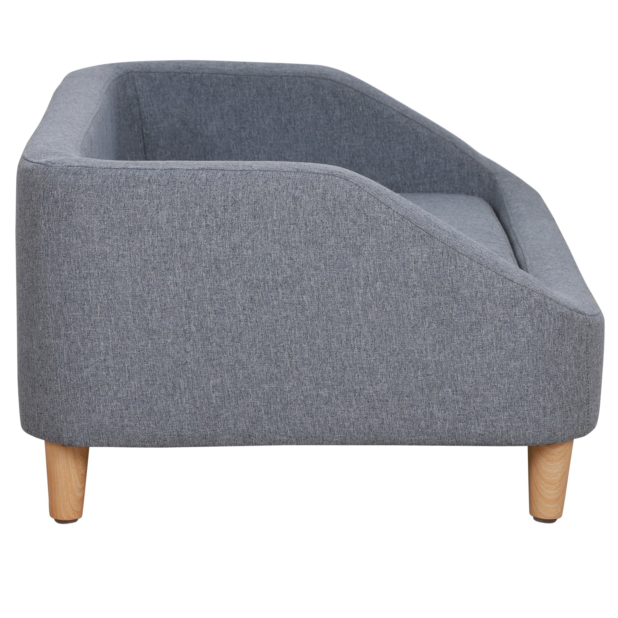 PawHut Dog Sofa Bed, Cat Sofa, Dog Couch w/ Soft Cushion, Removable and Washable Cover, for Small, Medium and Large Dogs, 95 x 63 x 39cm - Grey