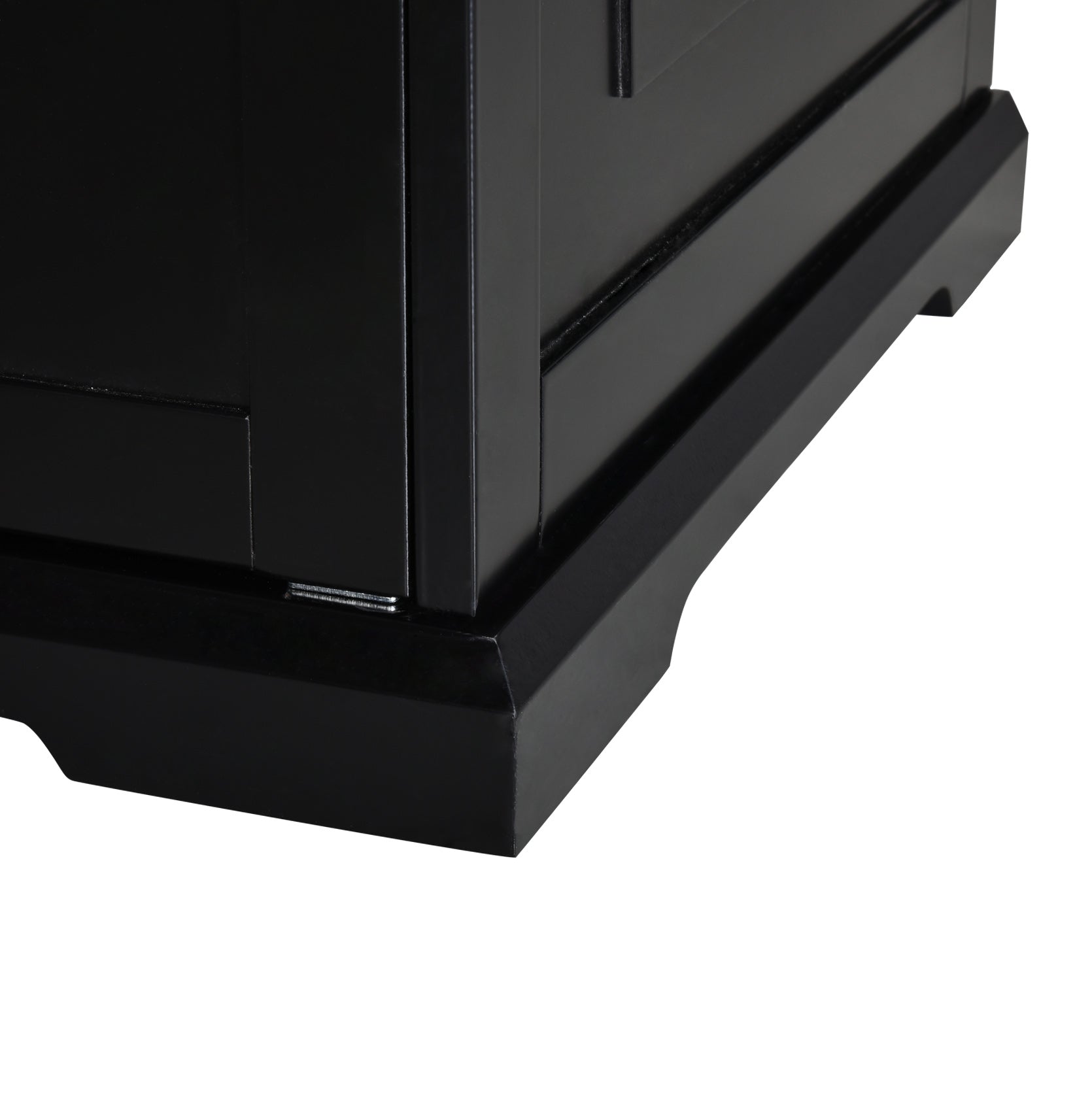 PawHut 37.5" Wooden Covered Mess Free Cat Litter Box End Table Hideaway Cabinet with Storage for Accessories, Black