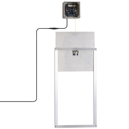 PawHut Automatic Chicken Coop Door Opener with Timer & Light Sensor, Aluminum Weatherproof Chicken Door with 6V DC Power Supply and Remote Controls, Silver