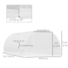 Outsunny 26' x 10' x 6.6' Large Walk in Tunnel Greenhouse Garden Plant Seed Green House Premium Steel Frame, White