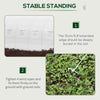 Outsunny 26' x 10' x 6.6' Large Walk in Tunnel Greenhouse Garden Plant Seed Green House Premium Steel Frame, White