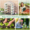 Outsunny 56" x 29" x 77" Portable Walk-in Greenhouse Garden Flower Plant Growing Warm House w/ 4 Tier Shelves and Roll Up Zippered Door, Transparent