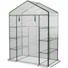 Outsunny 56" x 29" x 77" Portable Walk-in Greenhouse Garden Flower Plant Growing Warm House w/ 4 Tier Shelves and Roll Up Zippered Door, Transparent