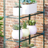 Outsunny 56" x 29" x 77" Portable Walk-in Greenhouse Garden Flower Plant Growing Warm House w/ 4 Tier Shelves and Roll Up Zippered Door, Transparent