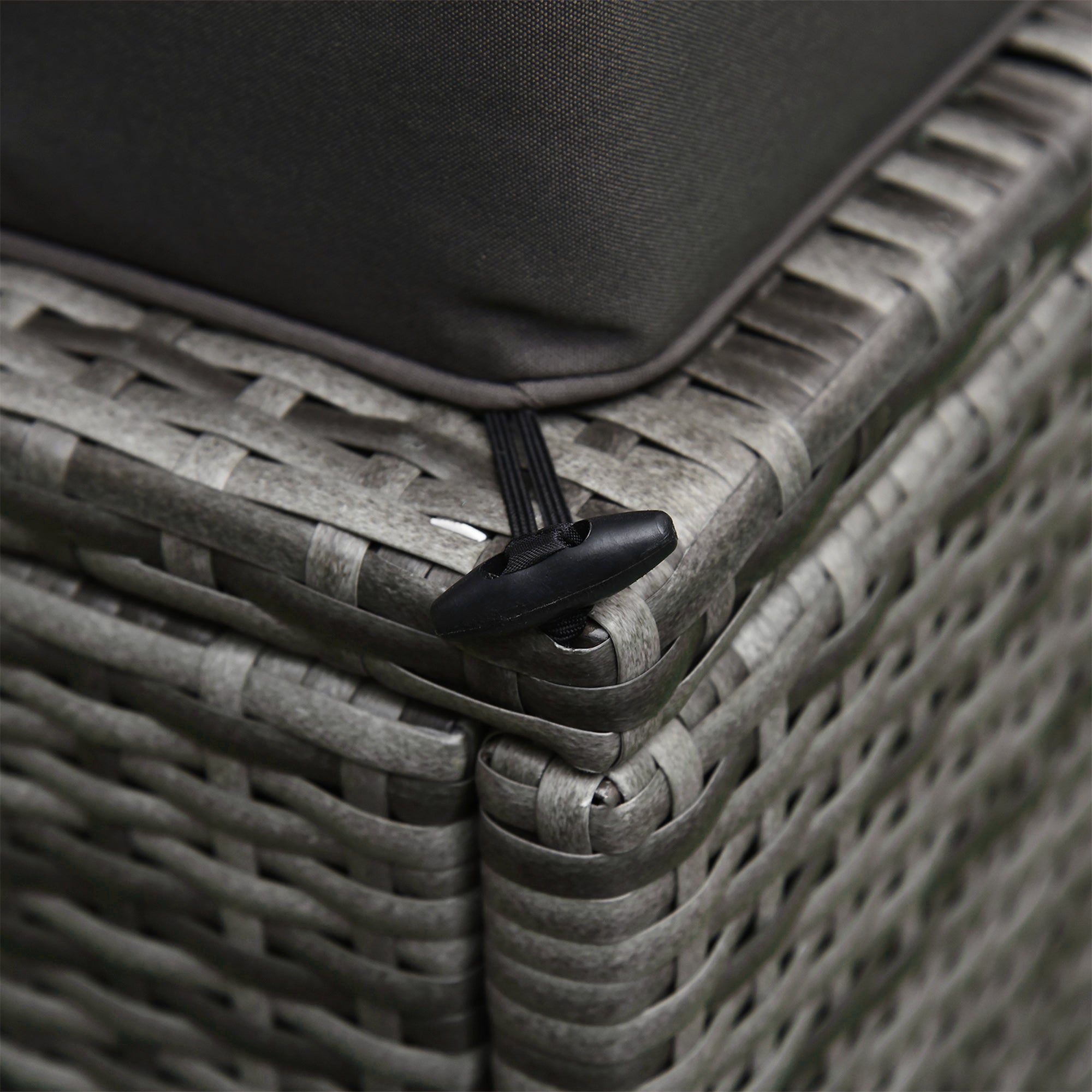 Outsunny 6 Pieces Outdoor PE Rattan Wicker Patio Furniture Sofa Set with Thick Cushions, Deluxe Garden Sectional Couch with Glass Top Table, Mixed Grey and Charcoal