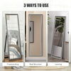 HOMCOM Full Length Mirror, 64" x 21" Full Body Mirror with Gold Frame, Free Standing, Leaning or Wall Mirror for Living Room, Bedroom, Grey