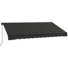 Outsunny 12' x 10' Retractable Awning, Patio Awning Sunshade Shelter with Manual Crank Handle, 280gsm UV Resistant Fabric and Aluminum Frame, for Balcony, Yard, Black